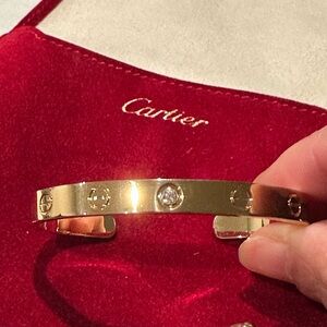 Cartier Gold Bracelet with Diamond Accent (size 16)
